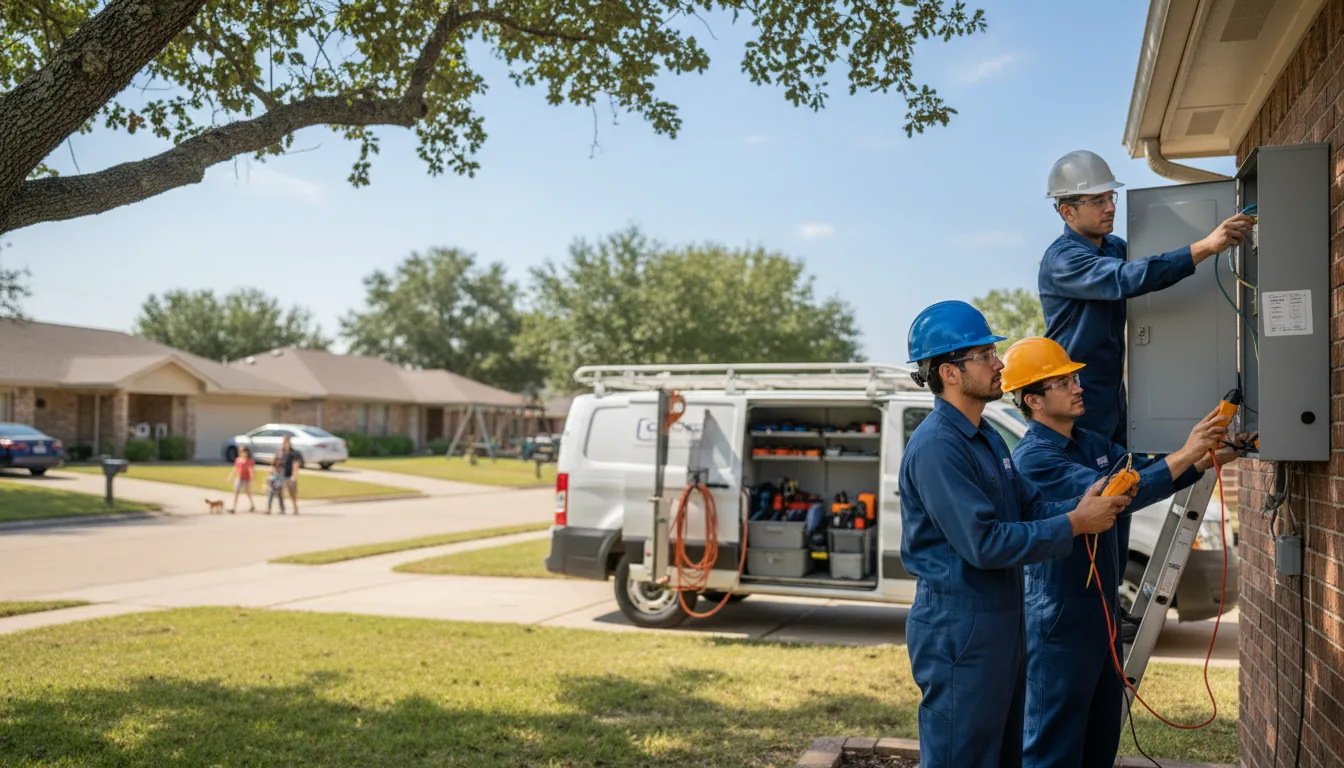 Certified electrician providing emergency electrical services in Chappell Hill, TX